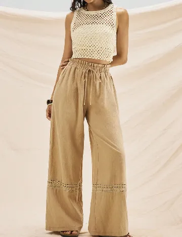 Pantaloni SHEIN, maro