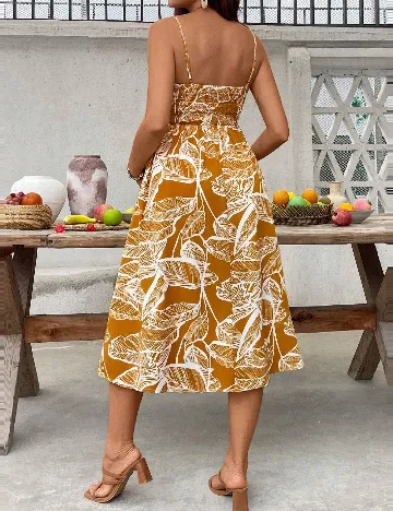 Rochie medie SHEIN Maternity, mustar