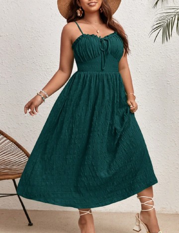 Rochie medie SHEIN CURVE, verde
