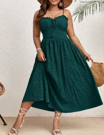 Rochie medie SHEIN CURVE, verde