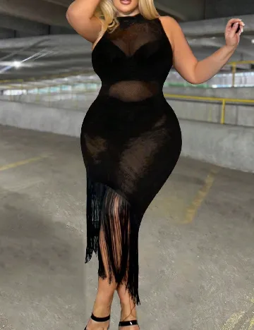 Rochie de plaja SHEIN CURVE, negru