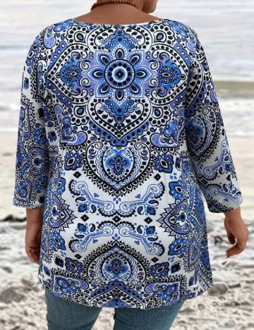 Bluza SHEIN CURVE, albastru