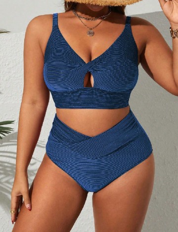 Costum de baie SHEIN CURVE, bleumarin