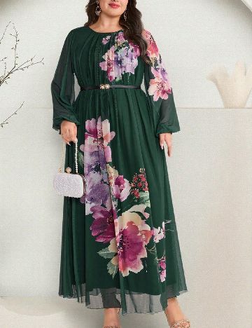 Rochie medie SHEIN CURVE, verde