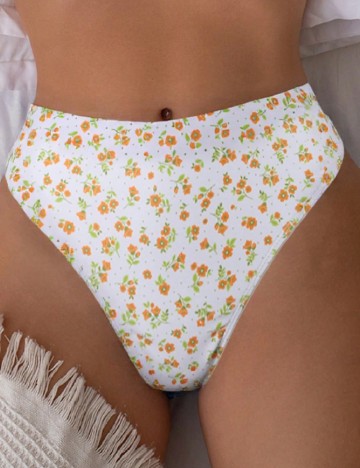 Costum de baie SHEIN, floral print