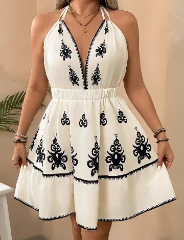 Rochie scurta SHEIN CURVE, crem