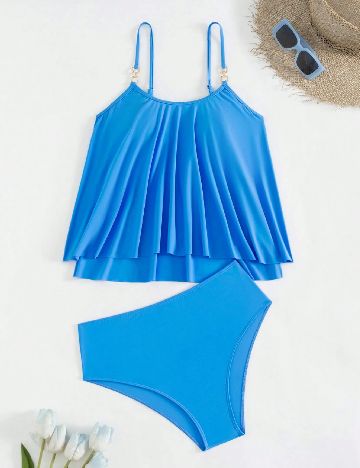 Costum de baie SHEIN, albastru