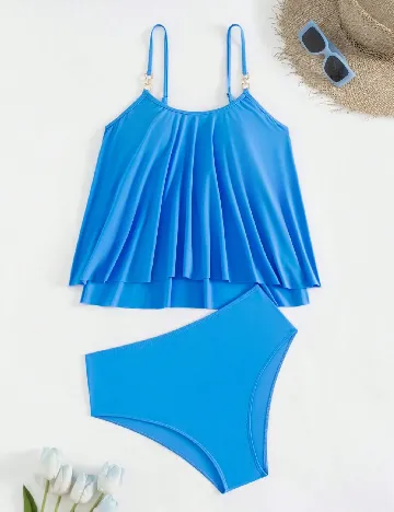 Costum de baie SHEIN, albastru