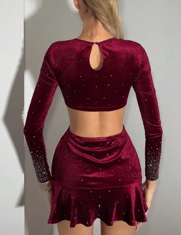Rochie scurta SHEIN, visiniu