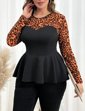 Bluza SHEIN CURVE, negru