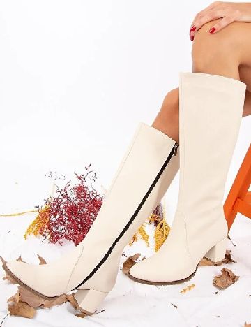 Cizme Fox Shoes, crem