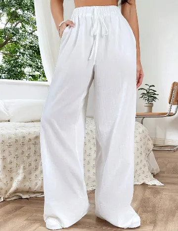 Pantaloni SHEIN, alb