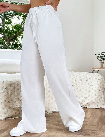Pantaloni SHEIN, alb
