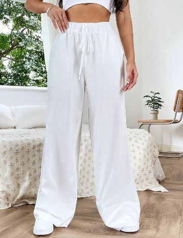 Pantaloni SHEIN, alb