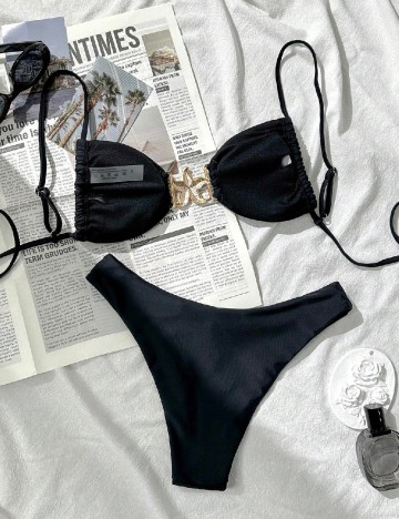 Costum de baie SHEIN, negru