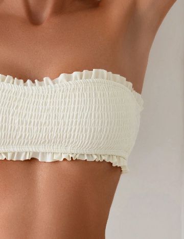 Costum de baie SHEIN, ecru