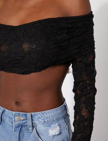 Top SHEIN, negru