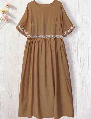 Rochie lunga SHEIN CURVE, maro