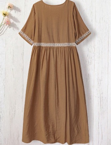 Rochie lunga SHEIN CURVE, maro
