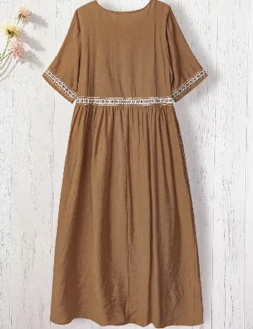 Rochie lunga SHEIN CURVE, maro