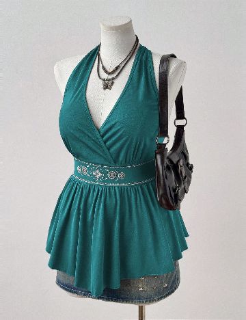 Bluza SHEIN CURVE, turcoaz