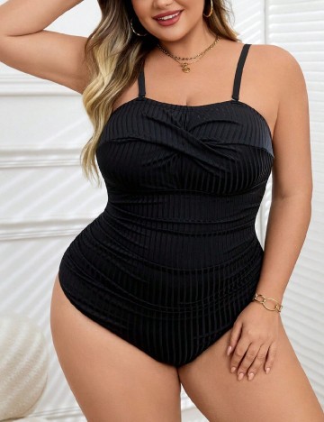 Costum de baie SHEIN CURVE, negru
