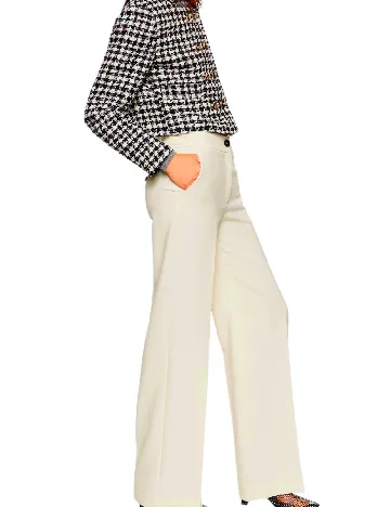 Pantaloni Mango, ecru