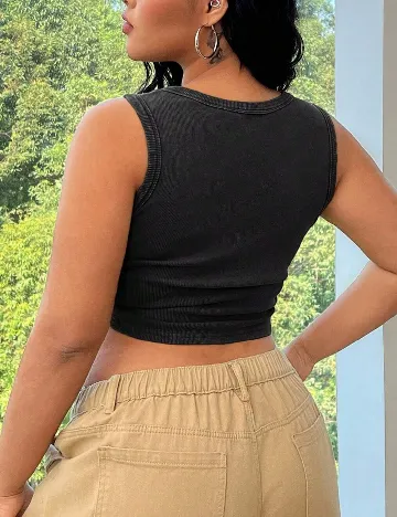 Top SHEIN CURVE, gri inchis