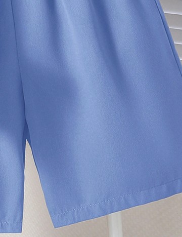 Compleu Shein Kids, albastru/alb