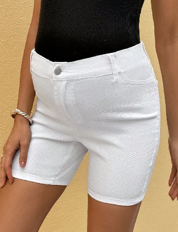 Pantaloni scurti SHEIN Maternity, alb