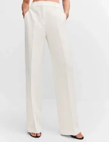 Pantaloni Mango, ecru