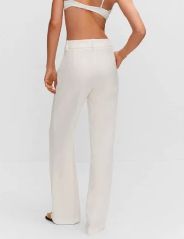 Pantaloni Mango, ecru