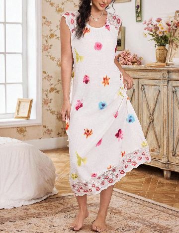 Rochie de noapte SHEIN, alb