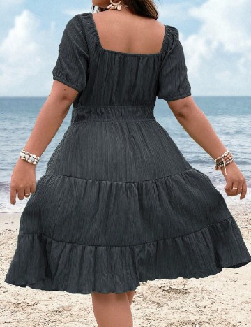 Rochie medie SHEIN CURVE, gri