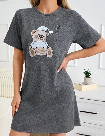 Rochie de noapte SHEIN, gri