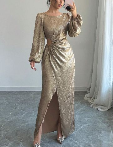 Rochie lunga SHEIN, maro deschis