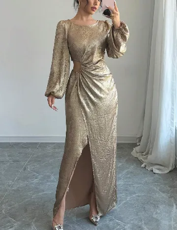 Rochie lunga SHEIN, maro deschis