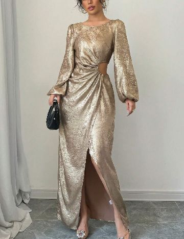 Rochie lunga SHEIN, maro deschis