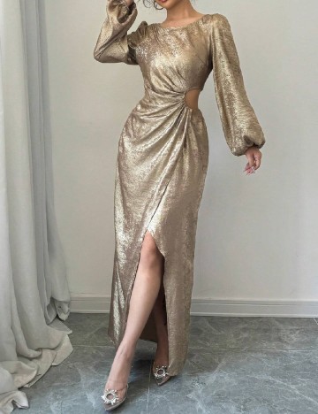 Rochie lunga SHEIN, maro deschis
