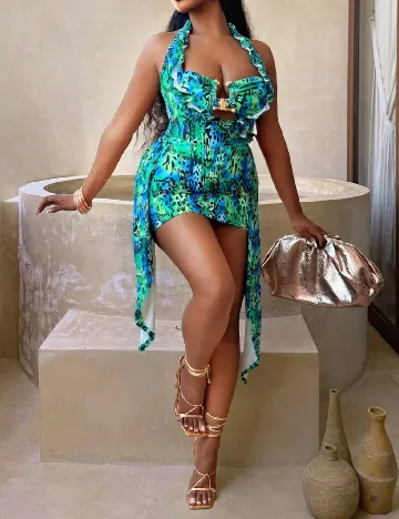 Rochie scurta SHEIN, verde
