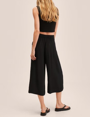 Pantaloni Mango Violeta, negru