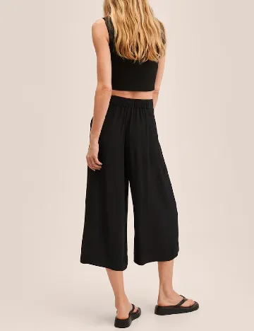 Pantaloni Mango Violeta, negru