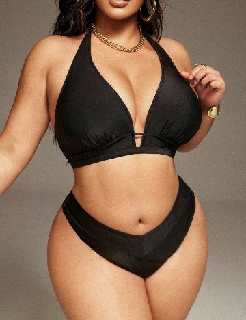 Costum de baie SHEIN CURVE, negru