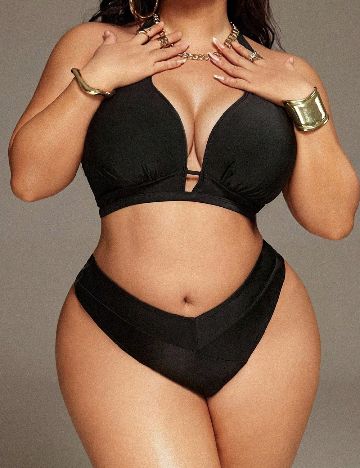 Costum de baie SHEIN CURVE, negru
