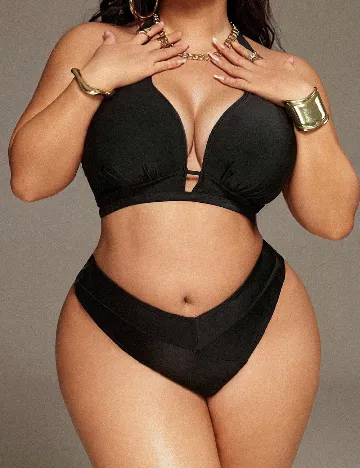 Costum de baie SHEIN CURVE, negru