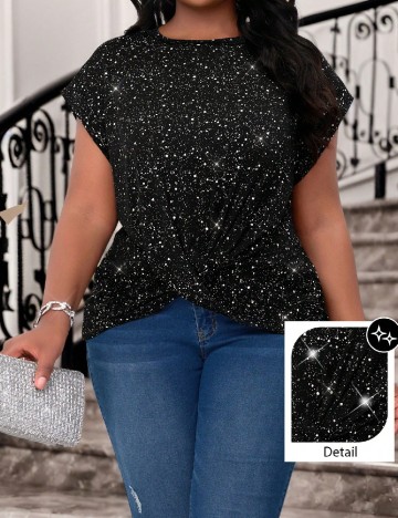 Bluza SHEIN CURVE, negru