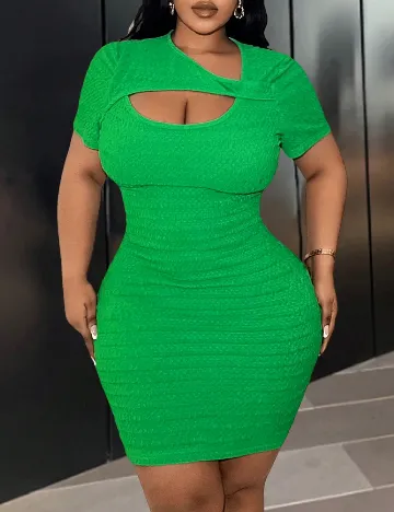 Rochie scurta SHEIN CURVE, verde