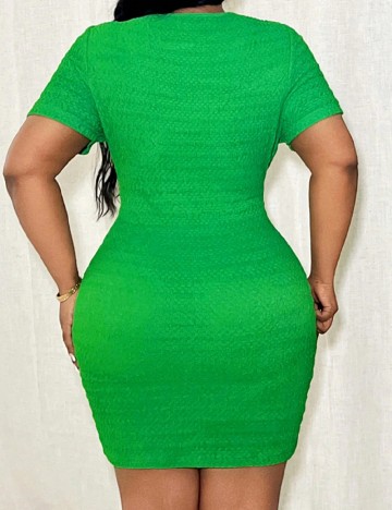 Rochie scurta SHEIN CURVE, verde