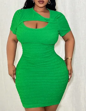 Rochie scurta SHEIN CURVE, verde