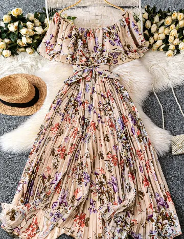 Rochie lunga SHEIN CURVE, floral print